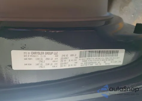 2015 Chrysler Town & Country Touring from USA, damaged, VIN 2C4RC1BG3FR610794